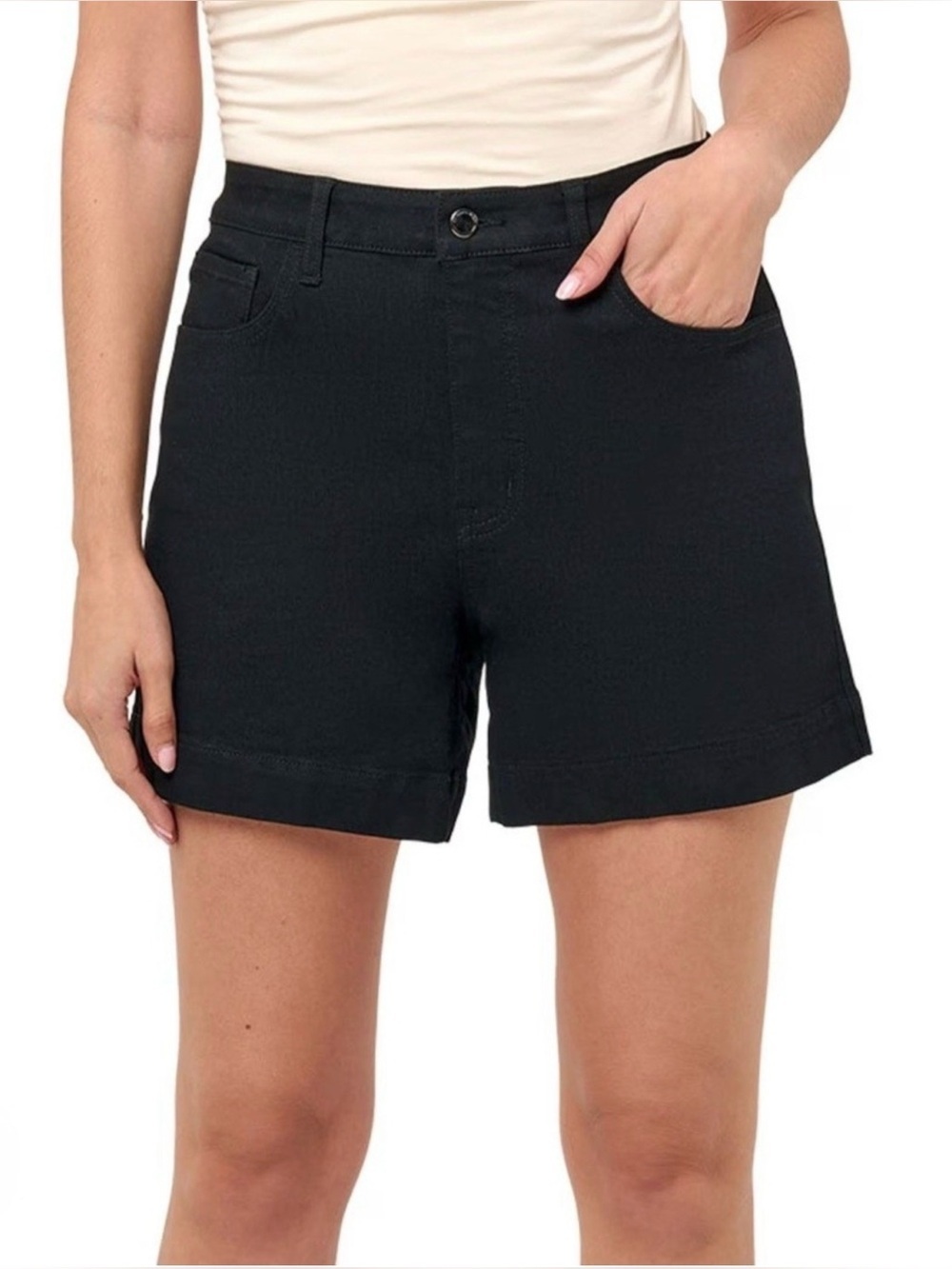 RM by Rebecca Minkoff Women's High Rise 90's Short - Black Size 4
